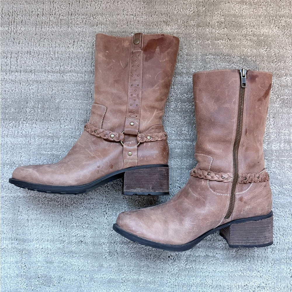 Indigo Brown Heeled Boots